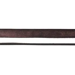 10mm Vintage Flat Leather - Dark Brown by the Foot