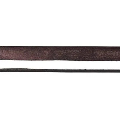 10mm Vintage Flat Leather - Dark Brown by the Foot