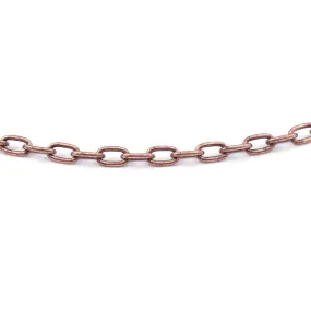 18 Inch Antique Copper Plated Small Fine Cable Chain Necklace by Nunn Designs