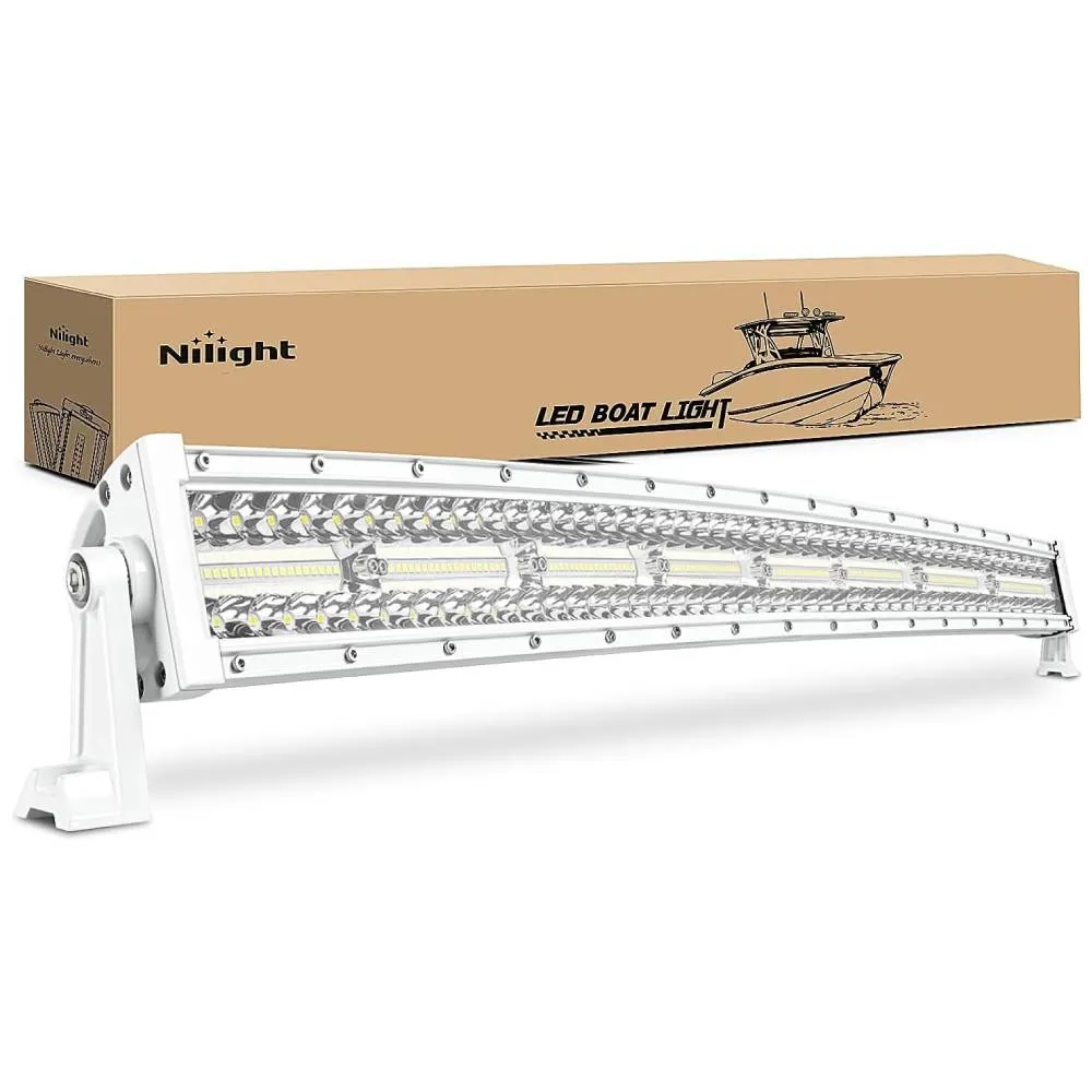 33 Inch 768W Spot Flood Combo White Case Led Light Bar
