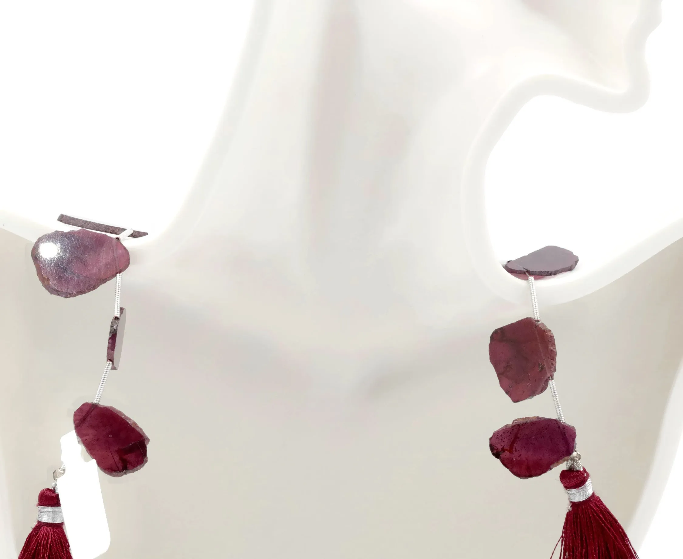 Amazing Natural Rhodolite, Fancy shape 8 Inch Strand, 18x7mm Size, Rare Quality at a DIY Jewelry Supplies SKU: 108547