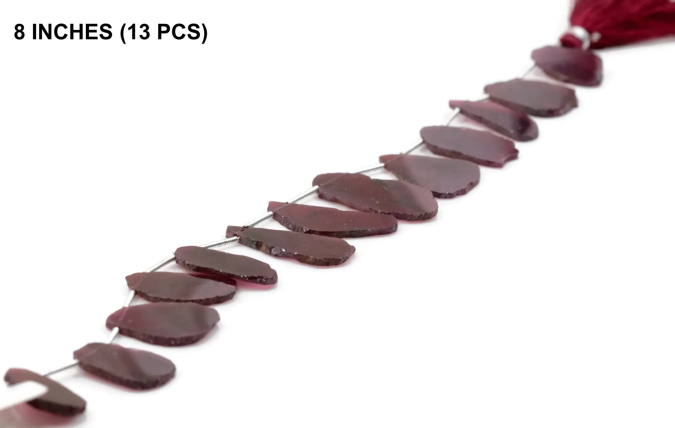 Amazing Natural Rhodolite, Fancy shape 8 Inch Strand, 18x7mm Size, Rare Quality at a DIY Jewelry Supplies SKU: 108547
