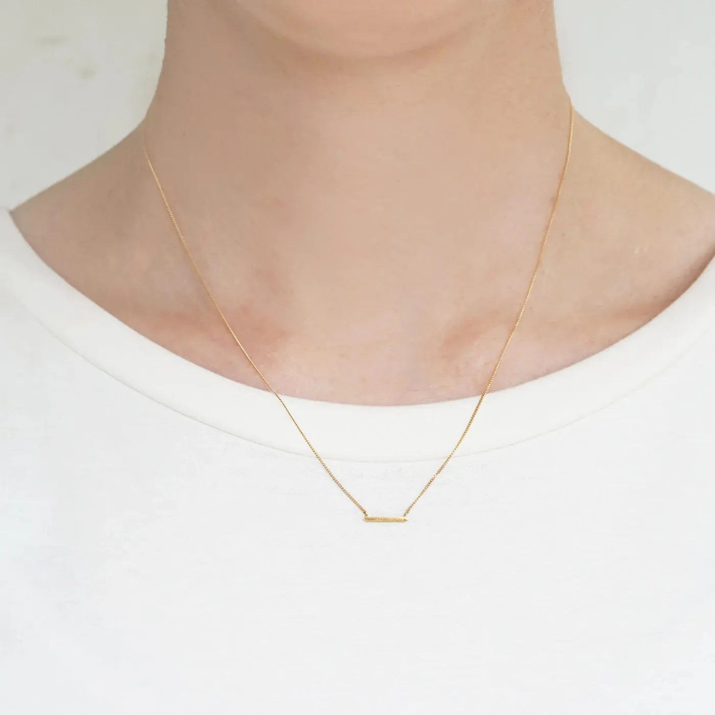 Band Beside 10K Gold Necklace