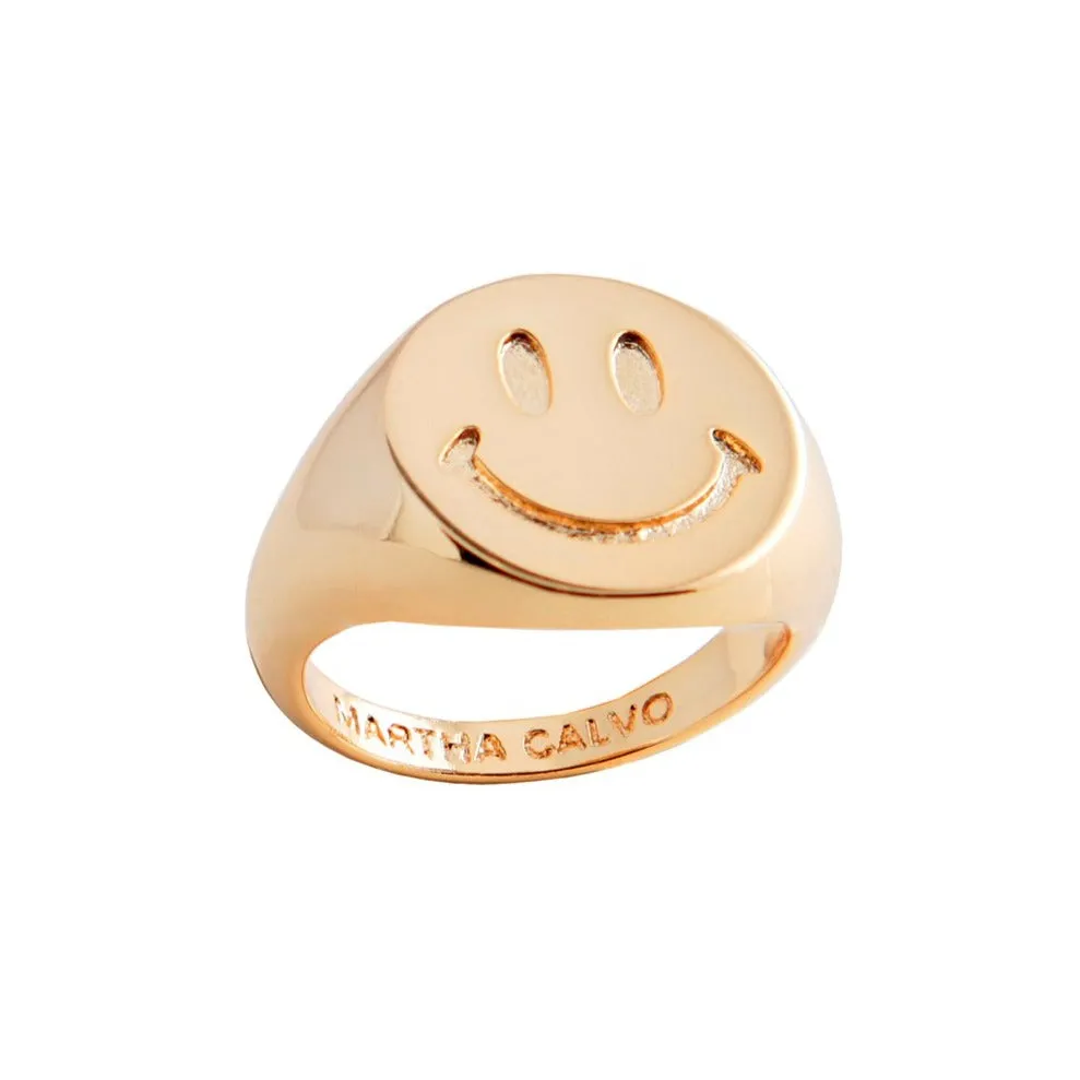 Be Happy Signet Ring