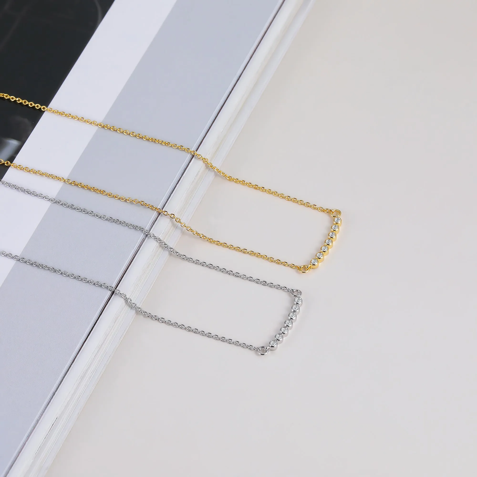 Bezel Bar Necklace