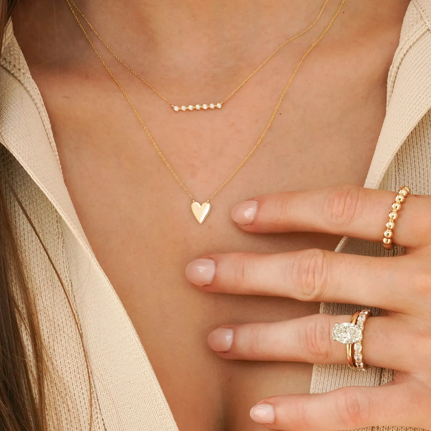 Bezel Bar Necklace