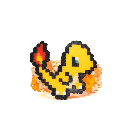 Charmander Rave Kandi Cuff Bracelet