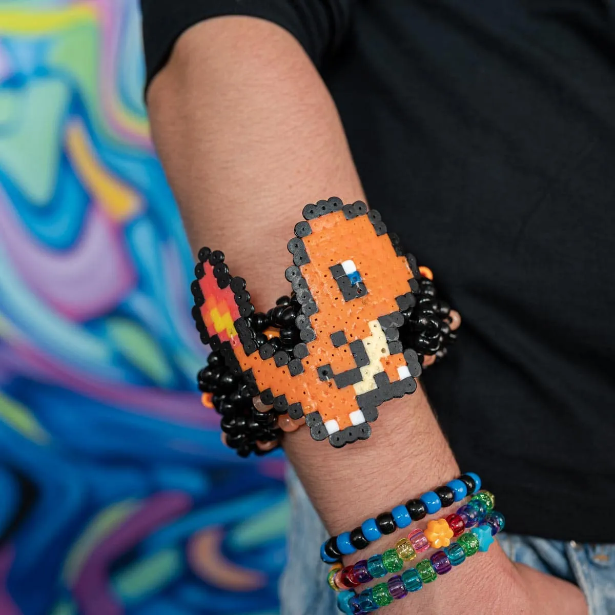 Charmander Rave Kandi Cuff Bracelet