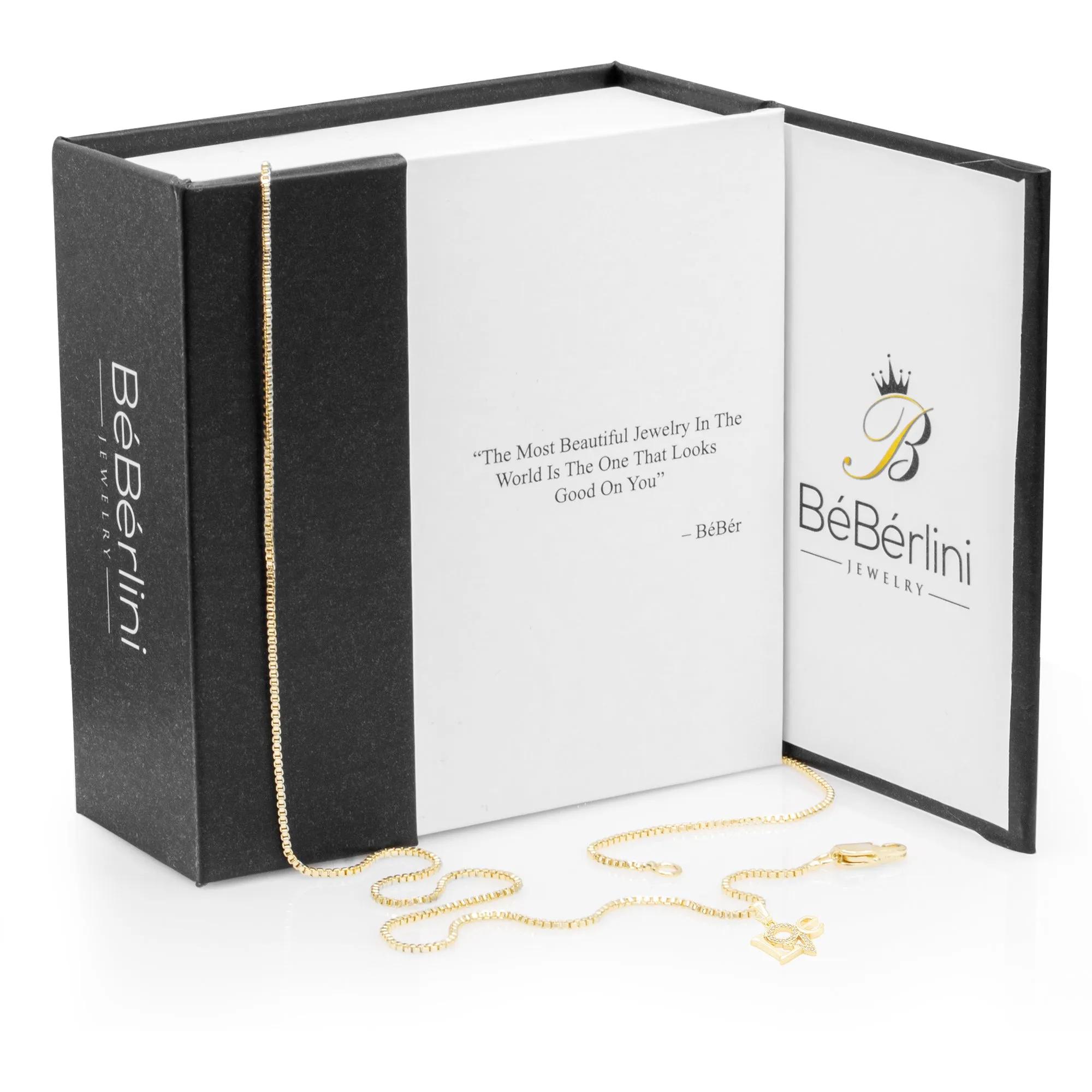 Cubic Zirconia 14K Gold Filled Triangle Love Pendant Necklace Set