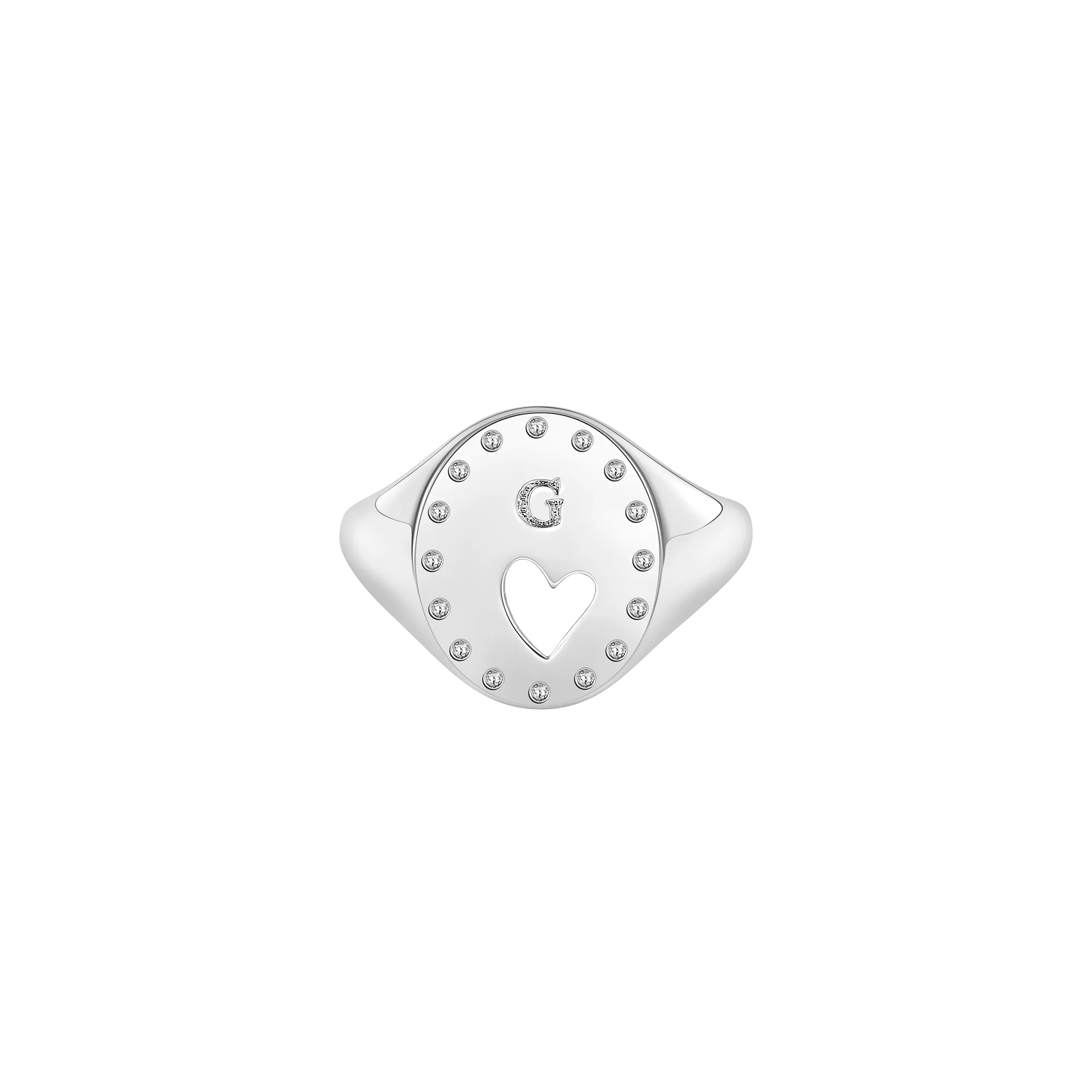 Engraved Heart Openwork Ring