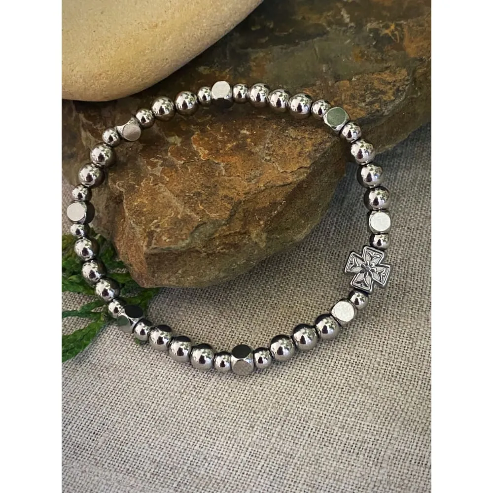 FLOWER MINI CROSS BRACELET