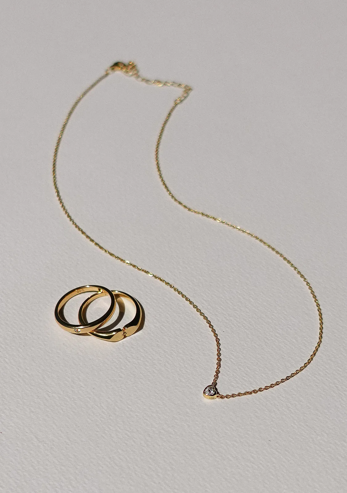 Heart Connection Signet Ring - Gold