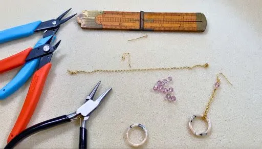 How to Make Lark's Head Knot Chain Earrings