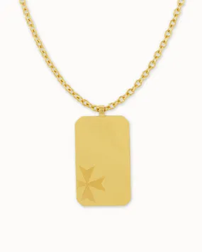 Il-Kavallier Maltese Cross Engravable Dog Tag Necklace