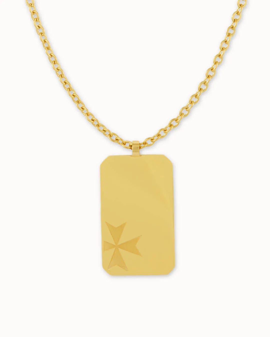 Il-Kavallier Maltese Cross Engravable Dog Tag Necklace