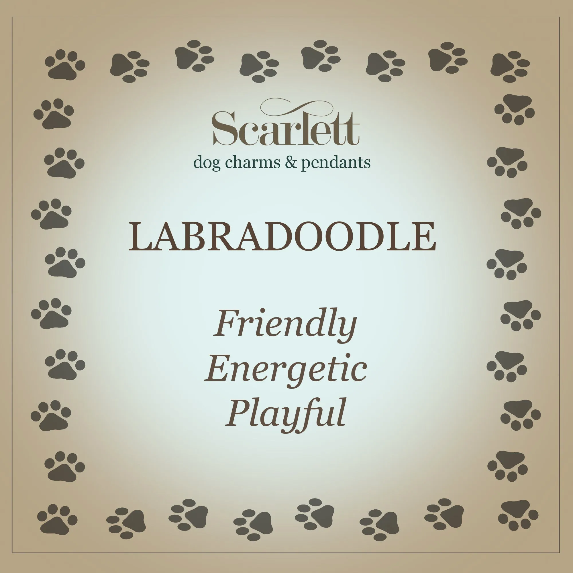 Labradoodle Personalised Silver Dog Tag Necklace