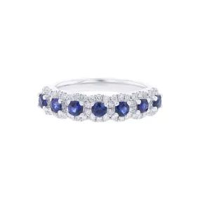Lola Sapphire and Diamond 7 Stone Ring