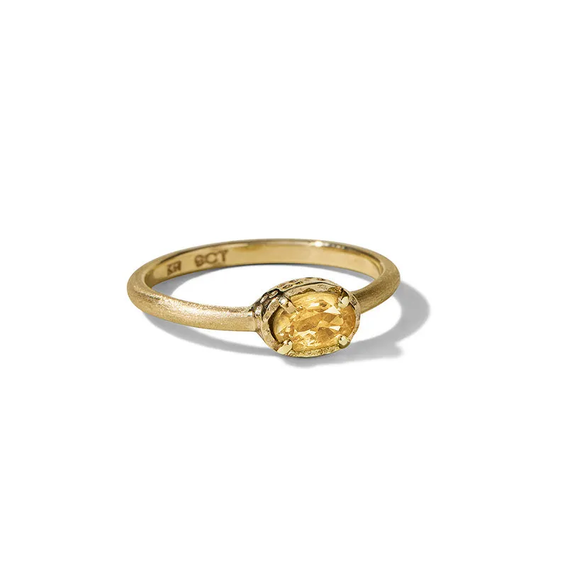 Mini Ceres Ring, Yellow Sapphire, 9kt Yellow Gold