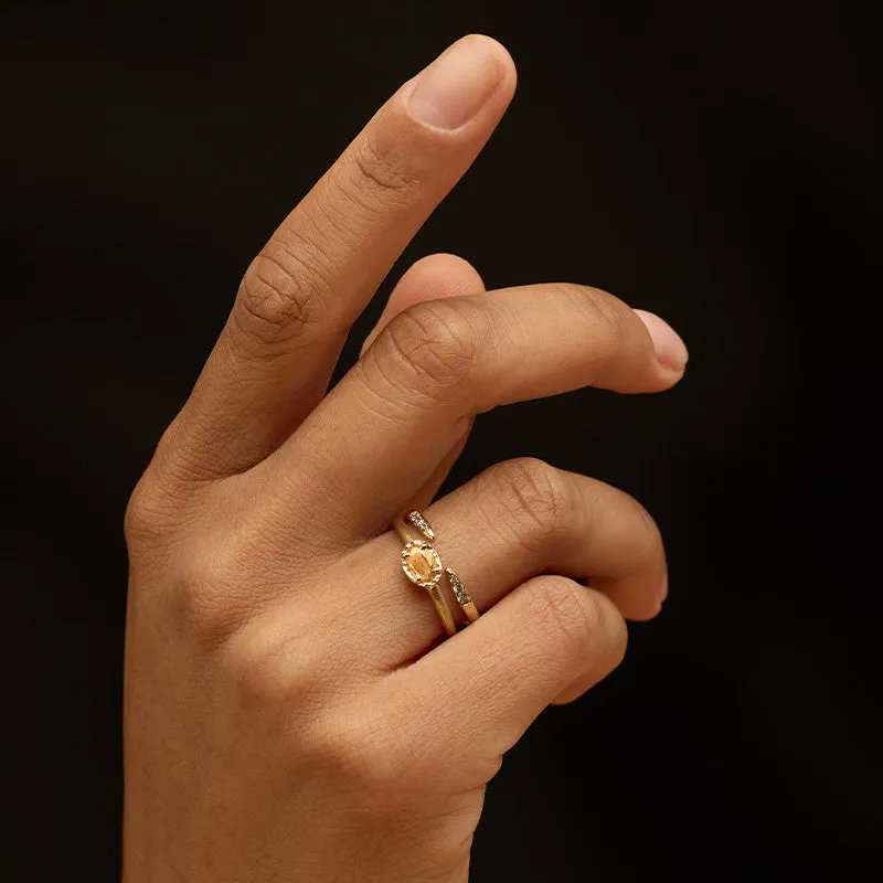 Mini Ceres Ring, Yellow Sapphire, 9kt Yellow Gold