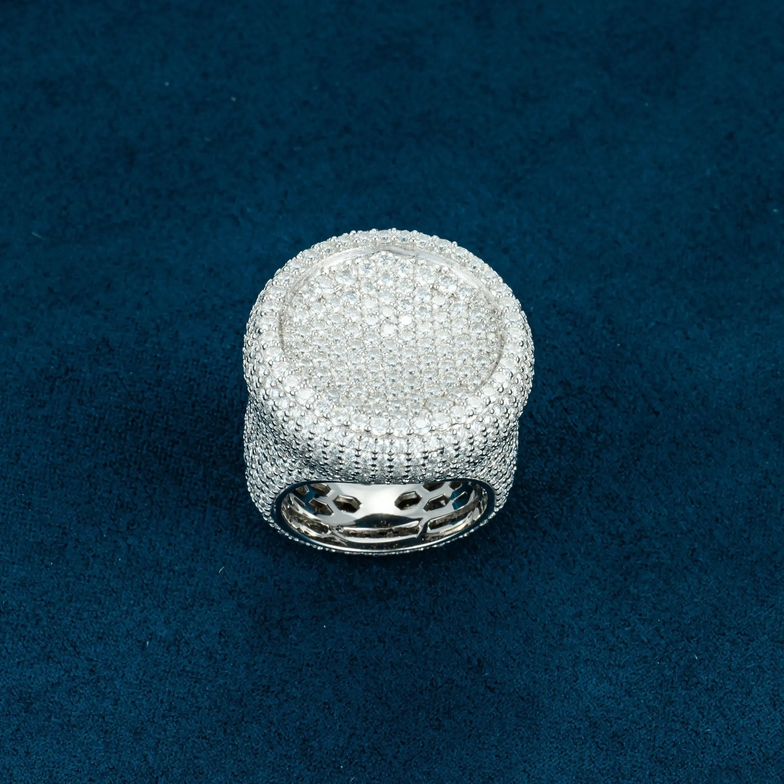 Moissanite Perfect Square Signet Ring - Vermeil Gold