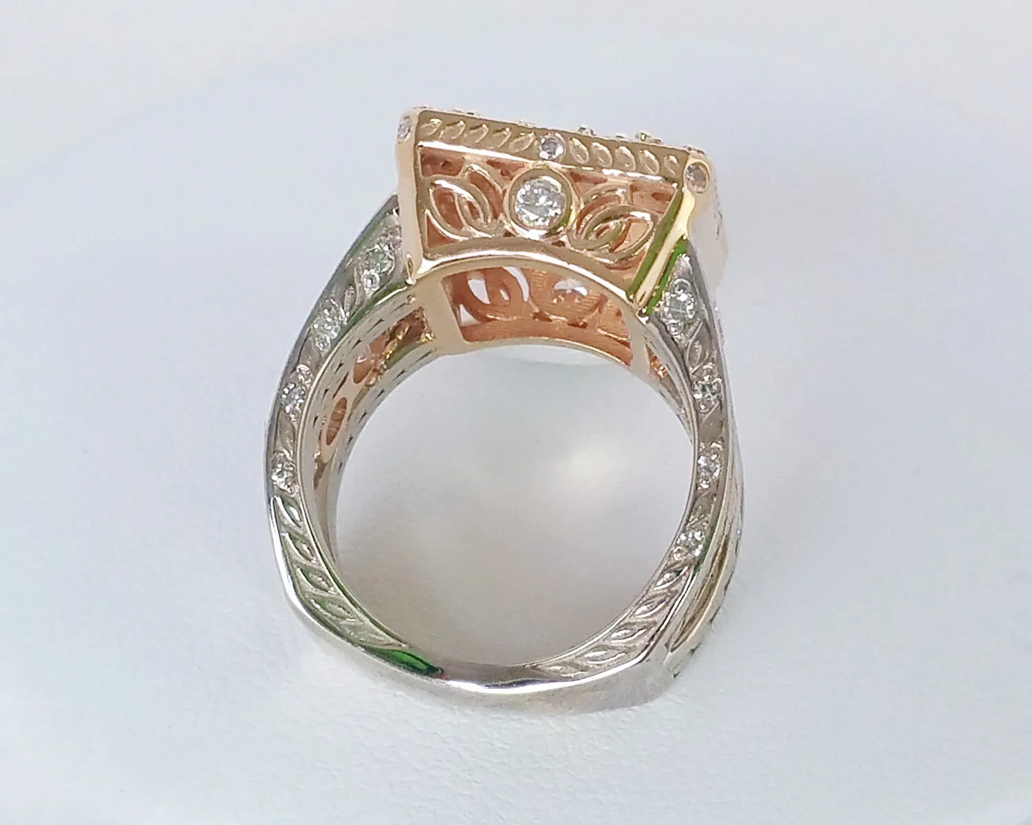 Princess Diamond Halo Wedding Ring Redesign
