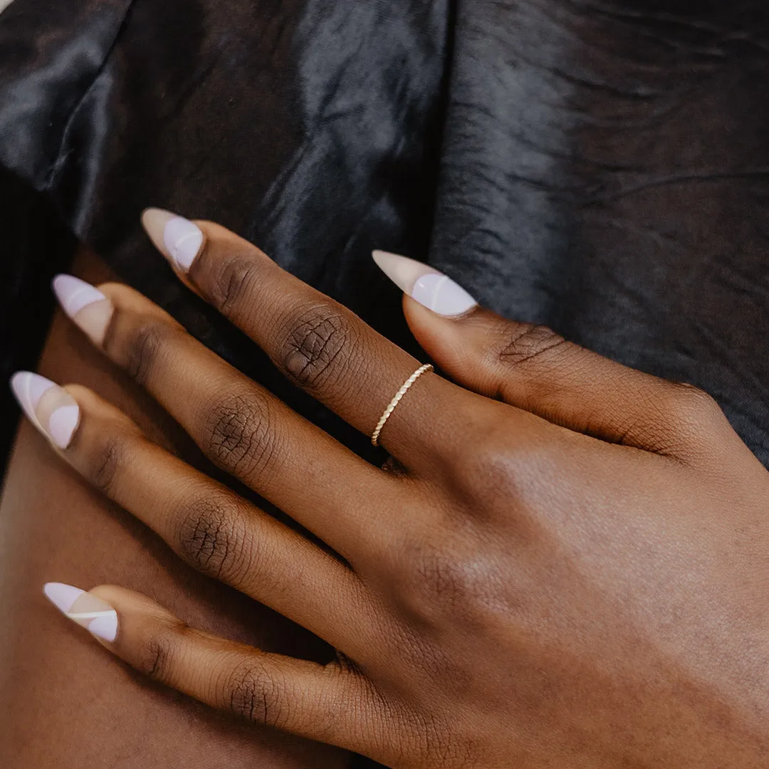 Solid Gold Twist Band Ring