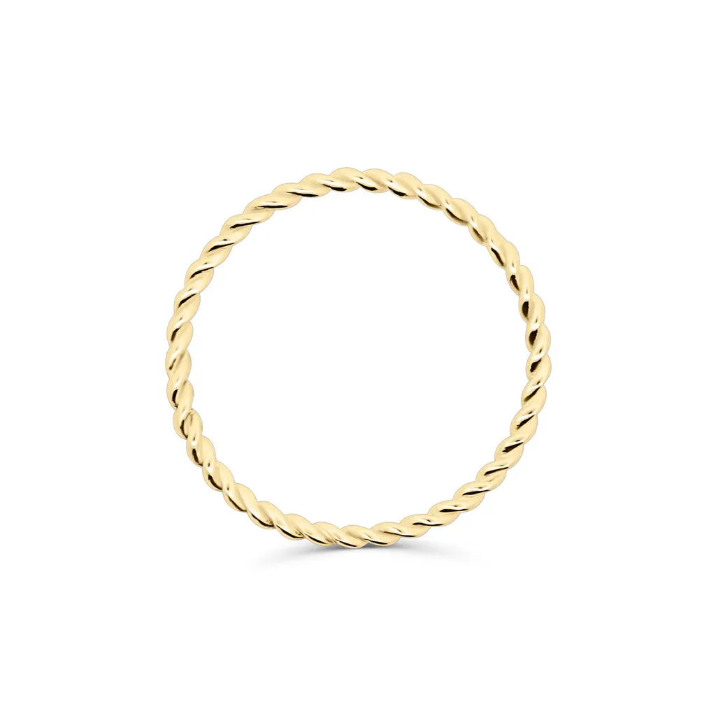 Solid Gold Twist Band Ring