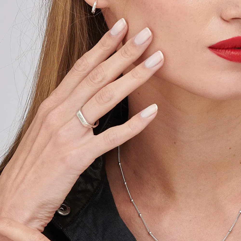 Square Signet Solid Gold Ring