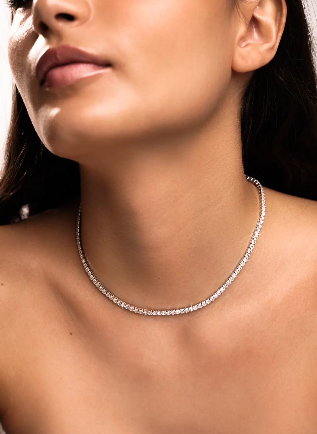 The Tennis Necklace Silver