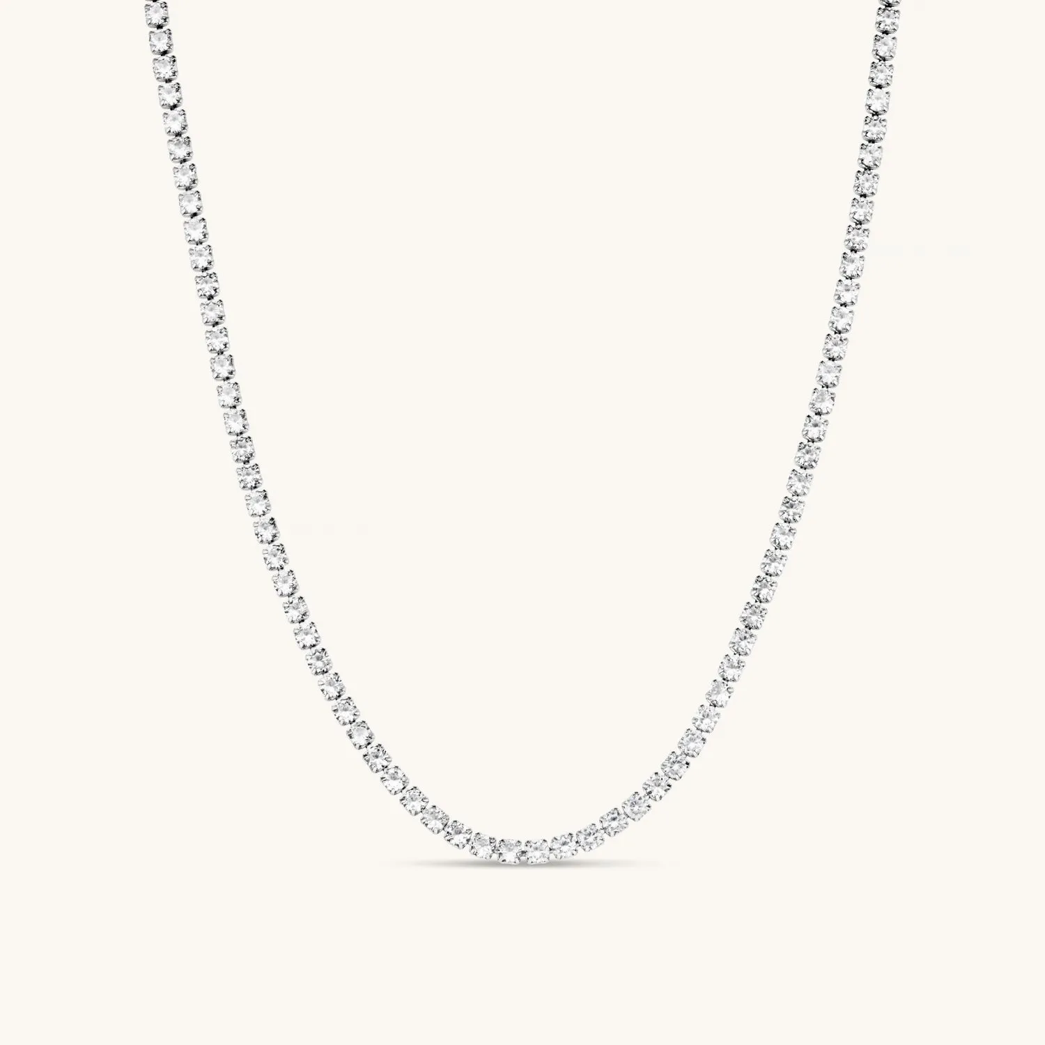 The Tennis Necklace Silver