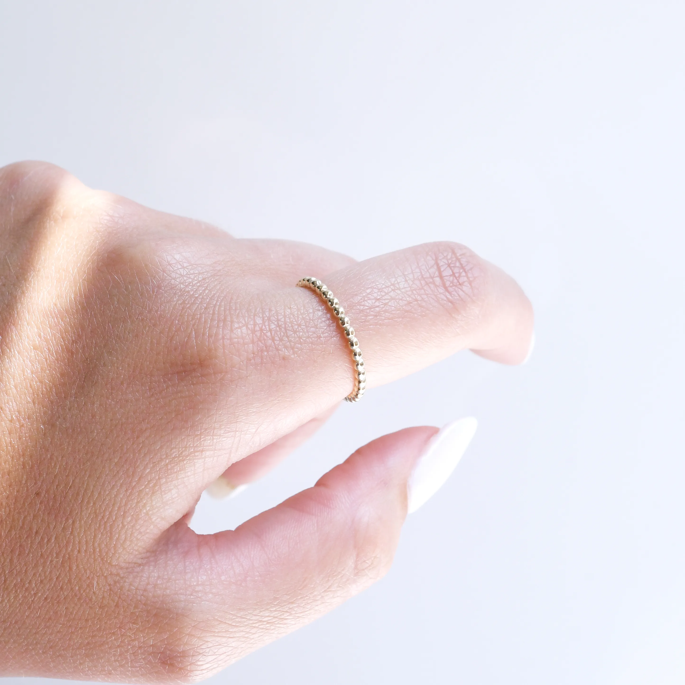Von Treskow 9CT Gold Bead Ring